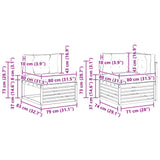 Outdoor Sofa Set 9 pcs Natural and Anthracite Solid Acacia Wood