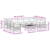 Outdoor Sofa Set with Cushion 10 pcs Natural and Anthracite - Extra Image