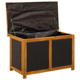 Garden Storage Box 185 L Solid Acacia Wood 90 x 50 x 56 cm - Side View