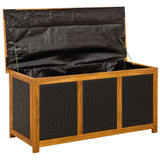 Garden Storage Box 185 L Solid Acacia Wood 113 x 50 x 56 cm - Side View