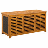 Garden Storage Box 185 L Solid Acacia Wood 113 x 50 x 56 cm - Rear View