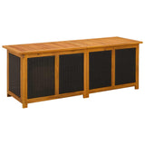 Garden Storage Box 243 L Solid Acacia Wood 150 x 50 x 56 cm - Front View