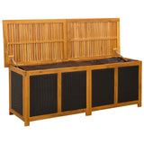 Garden Storage Box 243 L Solid Acacia Wood 150 x 50 x 56 cm - Side View