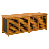 Garden Storage Box 243 L Solid Acacia Wood 150 x 50 x 56 cm - Rear View