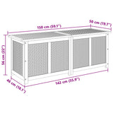 Garden Storage Box 243 L Solid Acacia Wood 150 x 50 x 56 cm