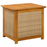 Garden Storage Box 185 L Solid Acacia Wood 60 x 50 x 56 cm - Front View