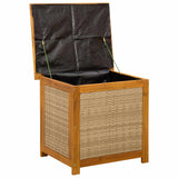 Garden Storage Box 185 L Solid Acacia Wood 60 x 50 x 56 cm - Side View