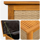 Garden Storage Box 185 L Solid Acacia Wood 90 x 50 x 56 cm