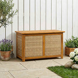 Garden Storage Box 185 L Solid Acacia Wood 90 x 50 x 56 cm