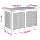 Garden Storage Box 185 L Solid Acacia Wood 90 x 50 x 56 cm