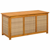 Garden Storage Box 185 L Solid Acacia Wood 113 x 50 x 56 cm - Front View