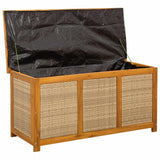 Garden Storage Box 185 L Solid Acacia Wood 113 x 50 x 56 cm - Side View
