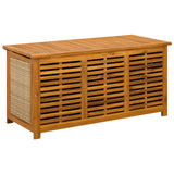 Garden Storage Box 185 L Solid Acacia Wood 113 x 50 x 56 cm - Rear View