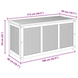Garden Storage Box 185 L Solid Acacia Wood 113 x 50 x 56 cm