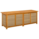 Garden Storage Box 185 L Solid Acacia Wood 150 x 50 x 56 cm - Front View