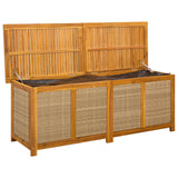 Garden Storage Box 185 L Solid Acacia Wood 150 x 50 x 56 cm - Side View