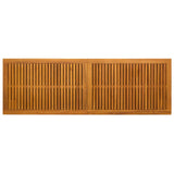 Garden Storage Box 185 L Solid Acacia Wood 150 x 50 x 56 cm - Close-Up Angle