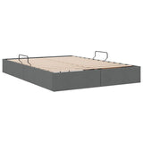 Storage Bed with Storage Dark Grey 137 x 190 cm Fabric - Extra Image