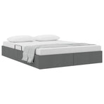 Storage Bed with Storage Dark Grey 137 x 190 cm Fabric