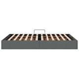 Storage Bed with Storage Dark Grey 137 x 190 cm Fabric