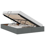 Storage Bed with Storage Dark Grey 153 x 203 cm Fabric