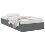 Storage Bed with Storage Dark Grey 107 x 203 cm Fabric
