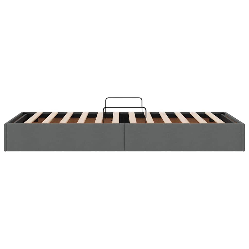 Storage Bed with Storage Dark Grey 107 x 203 cm Fabric