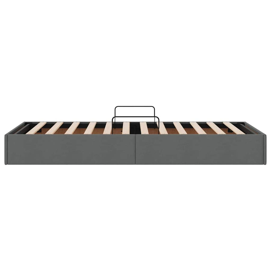 Storage Bed with Storage Dark Grey 107 x 203 cm Fabric