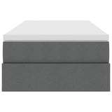 Storage Bed with Mattress Dark Grey 107 x 203 cm Polyester