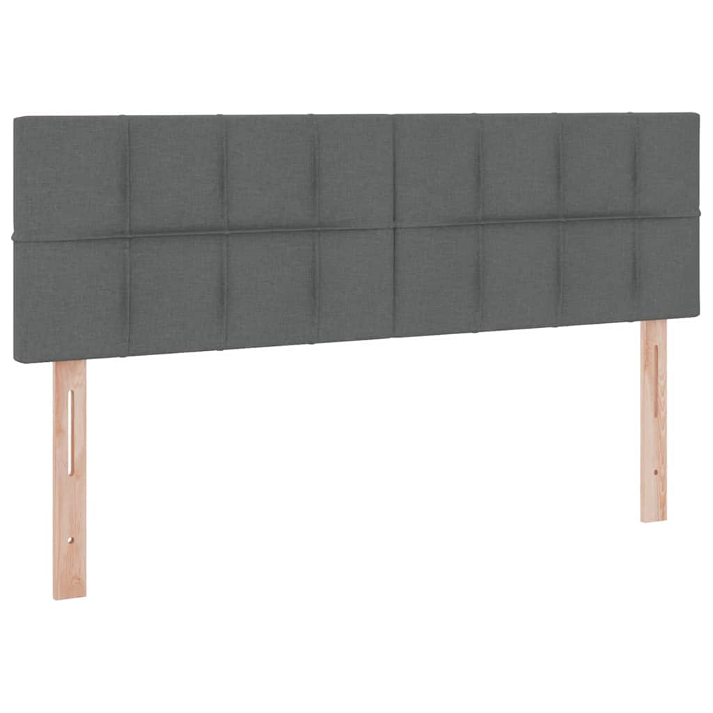 Storage Bed with Mattress Dark Grey 152 x 203 cm Fabric
