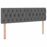 Storage Bed with Mattress Dark Grey 152 x 203 cm Fabric