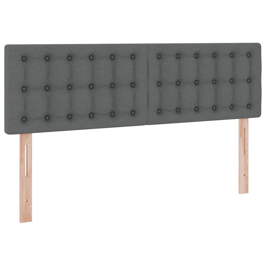 Storage Bed with Mattress Dark Grey 137 x 190 cm Fabric