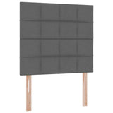 Storage Bed with Headboard Dark Grey 107 x 203 cm Fabric