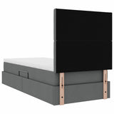 Storage Bed with Headboard Dark Grey 107 x 203 cm Fabric - Extra Image
