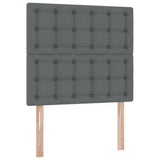 Storage Bed with Headboard Dark Grey 107 x 203 cm Fabric - Extra Image