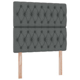 LED Storage Bed with Mattress Dark Grey 107 x 203 cm Fabric