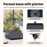 Parasol Base Manual Anthracite 45 x 45 x 45 cm Steel - Extra Image