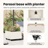 Parasol Base Manual White 45 x 45 x 45 cm Steel - Extra Image