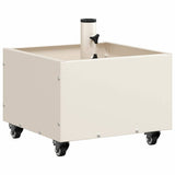 Parasol Base Manual White 45 x 45 x 45 cm Steel - Front View