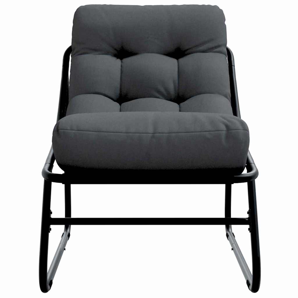 Garden Furniture with Cushion 2 pcs Black 60,5 x 81 x 71 cm