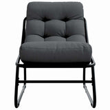 Garden Furniture with Cushion 2 pcs Black 60,5 x 81 x 71 cm - Rear View