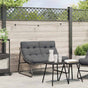 Garden Furniture Black Powder-Coated Steel