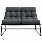 Garden Furniture Black Powder-Coated Steel