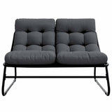 Garden Furniture Black 110 x 81 x 71 cm Powder-Coated Steel - 45-Degree Angle
