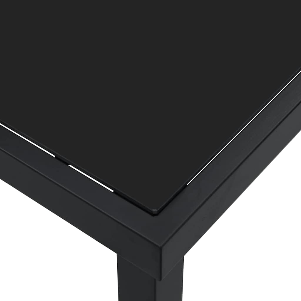 Garden Table Black 80 x 80 x 73 cm Metal
