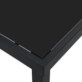Garden Table Black 80 x 80 x 73 cm Metal - Low Angle