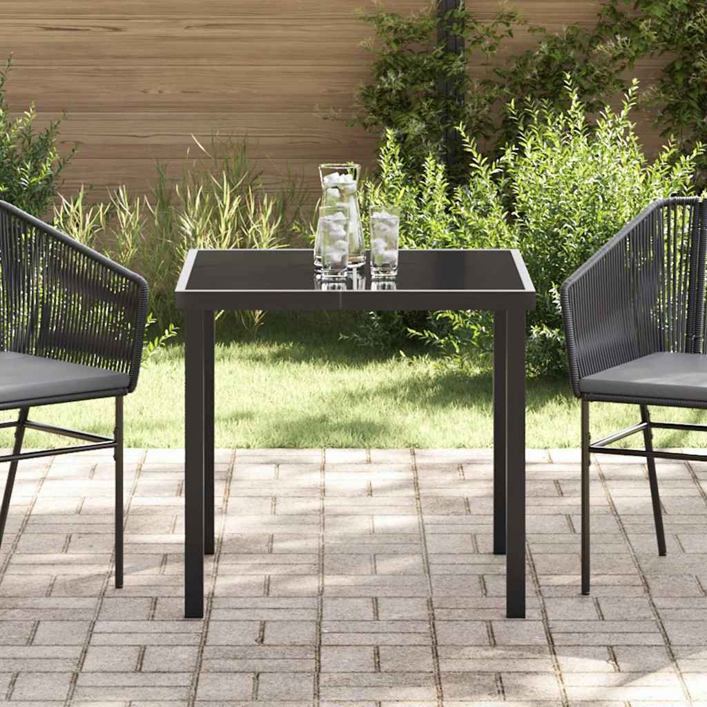 Garden Table Black 80 x 80 x 73 cm Metal