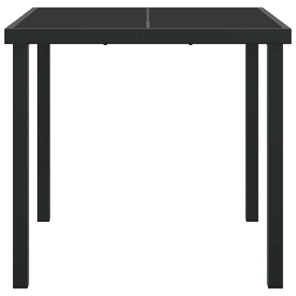 Garden Table Black 80 x 80 x 73 cm Metal