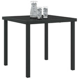 Garden Table Black 80 x 80 x 73 cm Metal