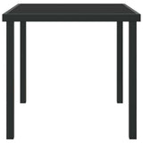Garden Table Black 80 x 80 x 73 cm Metal - Rear View